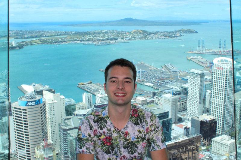 Andreas auf dem Auckland Skytower