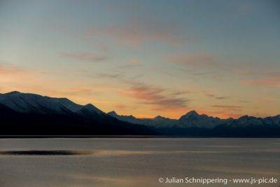 Lake Pukaki mit Mt. Cook im Hintergrund