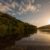 Sonnenuntergang spiegelt sich im Lake Waikaremoana
