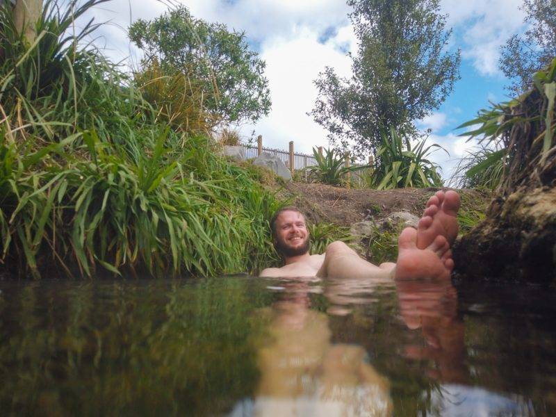 Ein Bad im Spa Park in Taupo