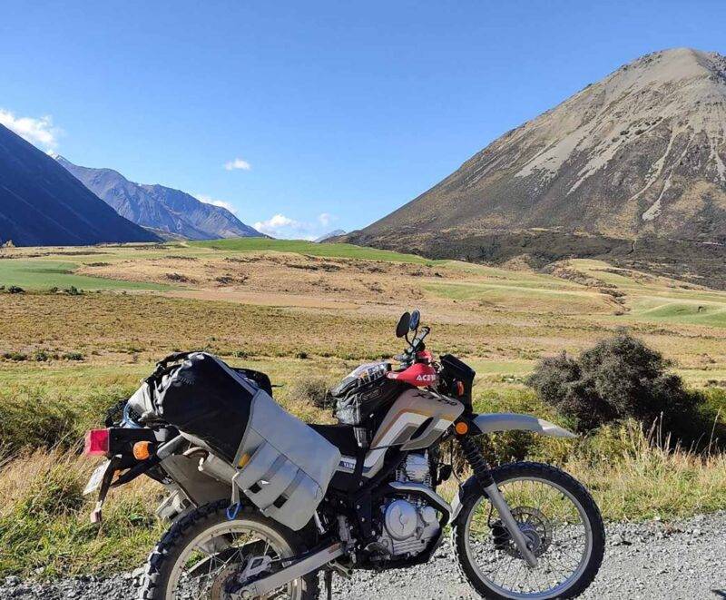 Motorrad in Canterbury Neuseeland